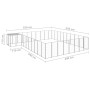 Silberner Zwinger 25,41 m² Stahl von vidaXL, Hundehütten und Zäune - Ref: Foro24-3082246, Preis: 525,21 €, Rabatt: %