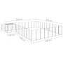 Silberner Zwinger 25,41 m² Stahl von vidaXL, Hundehütten und Zäune - Ref: Foro24-3082246, Preis: 521,00 €, Rabatt: %