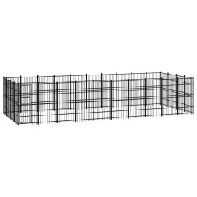 Zwinger aus Stahl für den Außenbereich 36,86 m² von vidaXL, Hundehütten und Zäune - Ref: Foro24-3097988, Preis: 1,00 €, Rabat...