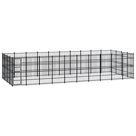 Zwinger aus Stahl für den Außenbereich 36,86 m² von vidaXL, Hundehütten und Zäune - Ref: Foro24-3097988, Preis: 1,00 €, Rabat...