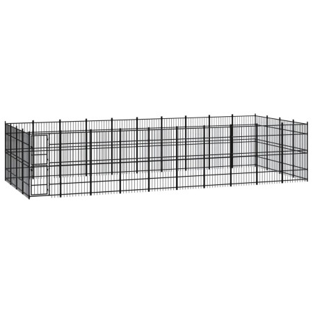 Zwinger aus Stahl für den Außenbereich 36,86 m² von vidaXL, Hundehütten und Zäune - Ref: Foro24-3097988, Preis: 1,00 €, Rabat...