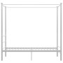 Estructura de cama con dosel sin colchón metal blanco 90x200 cm