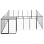 Schwarzer Zwinger 15,73 m² Stahl von vidaXL, Hundehütten und Zäune - Ref: Foro24-3082214, Preis: 504,68 €, Rabatt: %