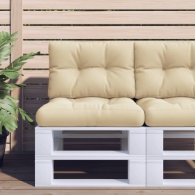 Cojín para sofá de palets de tela beige 50x40x12 cm