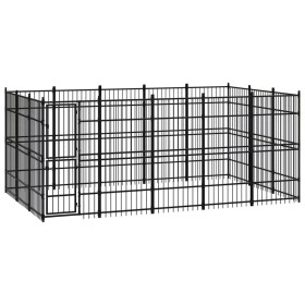 Stahlzwinger für den Außenbereich 13,82 m² von vidaXL, Hundehütten und Zäune - Ref: Foro24-3097976, Preis: 853,73 €, Rabatt: %