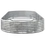 Steel flower bed silver powder coated planter 373x140x36 cm by vidaXL, Pots and planters - Ref: Foro24-319037, Price: 88,71 €...