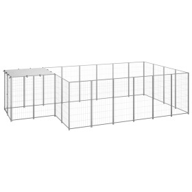 Silberner Zwinger 8,47 m² aus Stahl von vidaXL, Hundehütten und Zäune - Ref: Foro24-3082209, Preis: 326,49 €, Rabatt: %