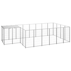 Silberner Zwinger 8,47 m² aus Stahl von vidaXL, Hundehütten und Zäune - Ref: Foro24-3082209, Preis: 322,66 €, Rabatt: %