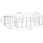 Silberner Zwinger 8,47 m² aus Stahl von vidaXL, Hundehütten und Zäune - Ref: Foro24-3082209, Preis: 326,49 €, Rabatt: %