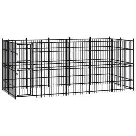 Stahl-Außenzwinger 9,22 m² von vidaXL, Hundehütten und Zäune - Ref: Foro24-3097959, Preis: 753,24 €, Rabatt: %