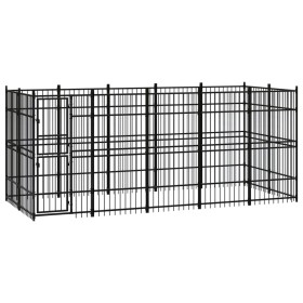 Stahl-Außenzwinger 9,22 m² von vidaXL, Hundehütten und Zäune - Ref: Foro24-3097959, Preis: 753,24 €, Rabatt: %