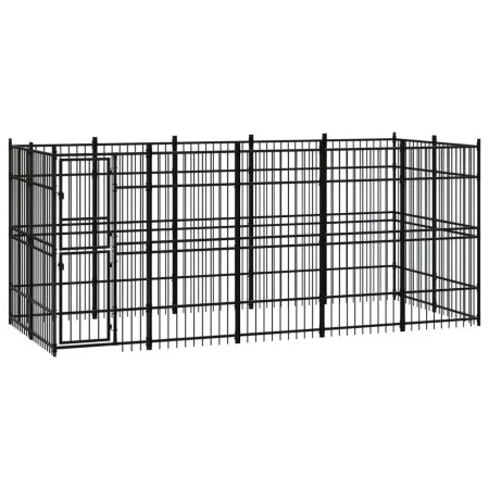 Stahl-Außenzwinger 9,22 m² von vidaXL, Hundehütten und Zäune - Ref: Foro24-3097959, Preis: 753,24 €, Rabatt: %