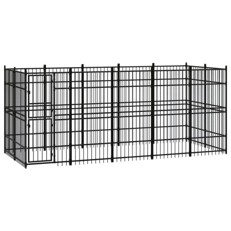 Stahl-Außenzwinger 9,22 m² von vidaXL, Hundehütten und Zäune - Ref: Foro24-3097959, Preis: 753,24 €, Rabatt: %