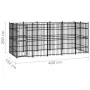 Stahl-Außenzwinger 9,22 m² von vidaXL, Hundehütten und Zäune - Ref: Foro24-3097959, Preis: 753,24 €, Rabatt: %