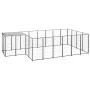 Black dog kennel 8.47 m² steel by vidaXL, Dog kennels and fences - Ref: Foro24-3082206, Price: 374,39 €, Discount: %