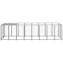 Black kennel 4.84 m² steel by vidaXL, Dog kennels and fences - Ref: Foro24-3082200, Price: 303,02 €, Discount: %