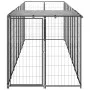 Black kennel 4.84 m² steel by vidaXL, Dog kennels and fences - Ref: Foro24-3082200, Price: 303,02 €, Discount: %