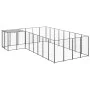 Black kennel 10.89 m² steel by vidaXL, Dog kennels and fences - Ref: Foro24-3082226, Price: 421,67 €, Discount: %