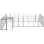Black kennel 10.89 m² steel by vidaXL, Dog kennels and fences - Ref: Foro24-3082226, Price: 421,67 €, Discount: %