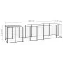 Black kennel 4.84 m² steel by vidaXL, Dog kennels and fences - Ref: Foro24-3082200, Price: 303,02 €, Discount: %