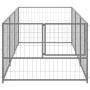 Silberner Zwinger 3 m² aus Stahl von vidaXL, Hundehütten und Zäune - Ref: Foro24-3082101, Preis: 137,89 €, Rabatt: %