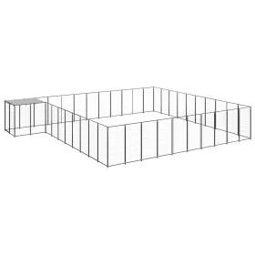 Schwarzer Zwinger 31,46 m² Stahl von vidaXL, Hundehütten und Zäune - Ref: Foro24-3082241, Preis: 649,30 €, Rabatt: %