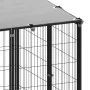 Black kennel 31.46 m² steel by vidaXL, Dog kennels and fences - Ref: Foro24-3082241, Price: 649,30 €, Discount: %