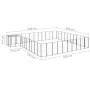 Black kennel 31.46 m² steel by vidaXL, Dog kennels and fences - Ref: Foro24-3082241, Price: 649,30 €, Discount: %
