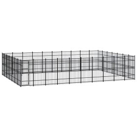 Steel outdoor kennel 64.51 m² by vidaXL, Dog kennels and fences - Ref: Foro24-3098003, Price: 1,00 €, Discount: %