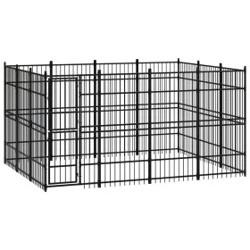 Stahl-Außenzwinger 11,06 m² von vidaXL, Hundehütten und Zäune - Ref: Foro24-3097975, Preis: 753,24 €, Rabatt: %