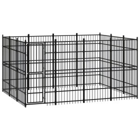 Stahl-Außenzwinger 11,06 m² von vidaXL, Hundehütten und Zäune - Ref: Foro24-3097975, Preis: 753,24 €, Rabatt: %