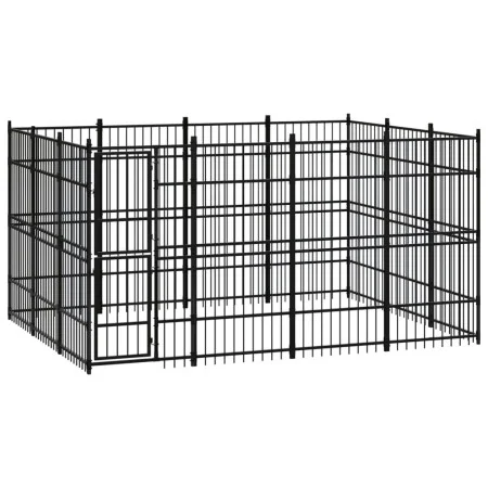 Stahl-Außenzwinger 11,06 m² von vidaXL, Hundehütten und Zäune - Ref: Foro24-3097975, Preis: 753,24 €, Rabatt: %