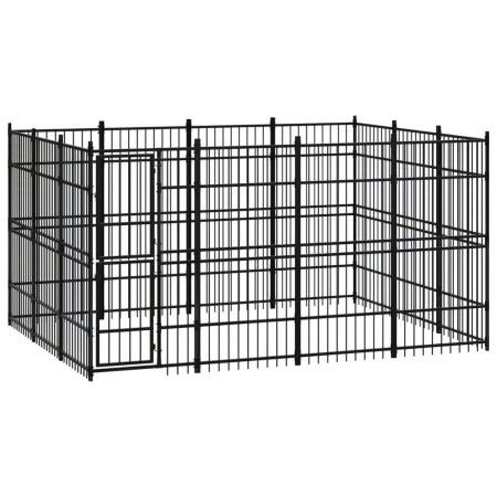 Stahl-Außenzwinger 11,06 m² von vidaXL, Hundehütten und Zäune - Ref: Foro24-3097975, Preis: 753,24 €, Rabatt: %