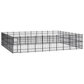 Steel outdoor kennel 73.73 m² by vidaXL, Dog kennels and fences - Ref: Foro24-3098006, Price: 1,00 €, Discount: %