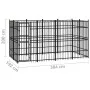 Perrera de exterior de acero 7,37 m² by vidaXL, Dog kennels and fences - Ref: Foro24-3097958, Price: 652,73 €, Discount: %