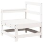 Juego de muebles de jardín 7 pzas madera maciza de pino blanco
