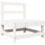Juego de muebles de jardín 7 pzas madera maciza de pino blanco