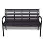 Banco de jardín acero y WPC negro 125 cm de vidaXL, Bancos de jardín - Ref: Foro24-41556, Precio: 186,50 €, Descuento: %