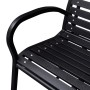 Gartenbank aus Stahl und WPC schwarz 125 cm von vidaXL, Gartenbänke - Ref: Foro24-41556, Preis: 186,50 €, Rabatt: %