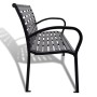 Gartenbank aus Stahl und WPC schwarz 125 cm von vidaXL, Gartenbänke - Ref: Foro24-41556, Preis: 186,50 €, Rabatt: %