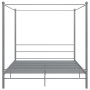 Estructura de cama con dosel sin colchón metal gris 180x200 cm