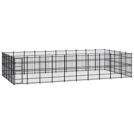 Steel outdoor kennel 46.08 m² by vidaXL, Dog kennels and fences - Ref: Foro24-3097994, Price: 1,00 €, Discount: %