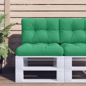 Cojín para sofá de palets tela verde 60x40x12 cm