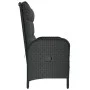 Reclining garden bench with black PE rattan cushions 107 cm by vidaXL, garden benches - Ref: Foro24-319894, Price: 159,07 €, ...