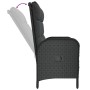 Reclining garden bench with black PE rattan cushions 107 cm by vidaXL, garden benches - Ref: Foro24-319894, Price: 154,58 €, ...