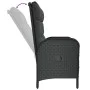 Reclining garden bench with black PE rattan cushions 107 cm by vidaXL, garden benches - Ref: Foro24-319894, Price: 159,07 €, ...