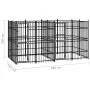Steel outdoor kennel 7.37 m² by vidaXL, Dog kennels and fences - Ref: Foro24-3098010, Price: 758,97 €, Discount: %