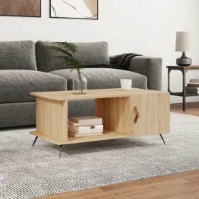 Mesa de centro madera contrachapada roble Sonoma 90x50x40 cm de vidaXL, Mesas de centro - Ref: Foro24-829463, Precio: 45,60 €...