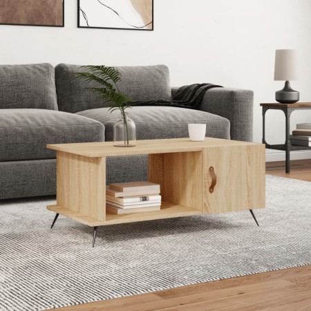 Oak Sonoma plywood coffee table 90x50x40 cm by vidaXL, Coffee table - Ref: Foro24-829463, Price: 46,00 €, Discount: %