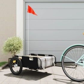 Anhänger für Fahrräder aus Eisen und schwarzem Oxford-Stoff von vidaXL, Fahrradanhänger - Ref: Foro24-94171, Preis: 87,92 €, ...